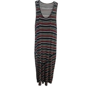Lane Bryant LIVI Active Multicolor Stripe Racerback Maxi Dress - Size 18/20
